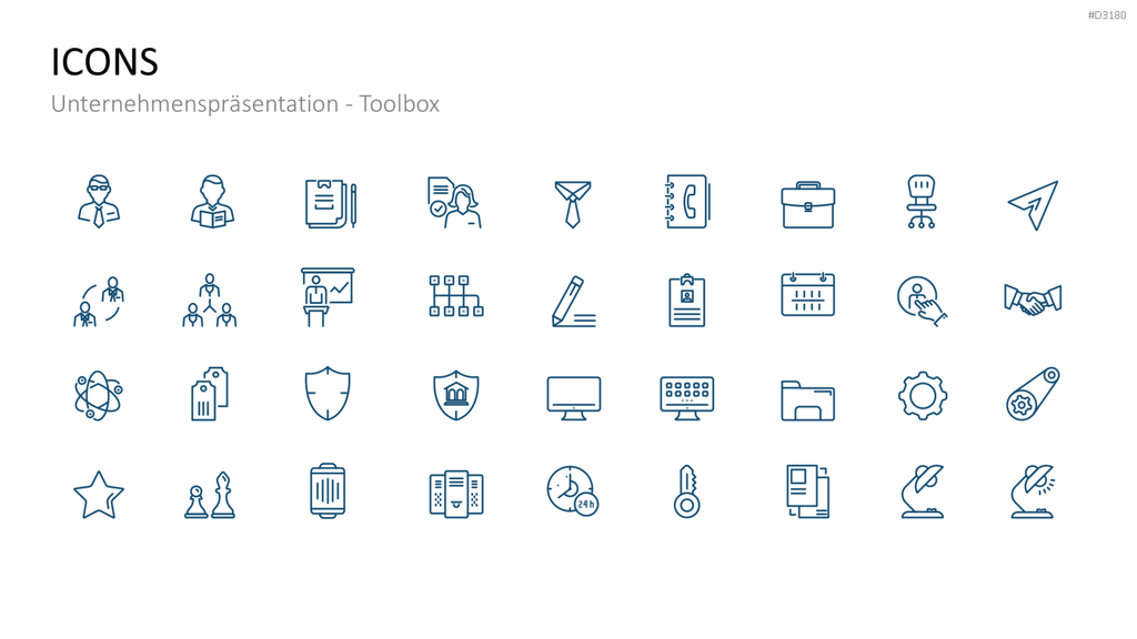 Unternehmenspräsentation-Toolbox PowerPoint-Vorlage
