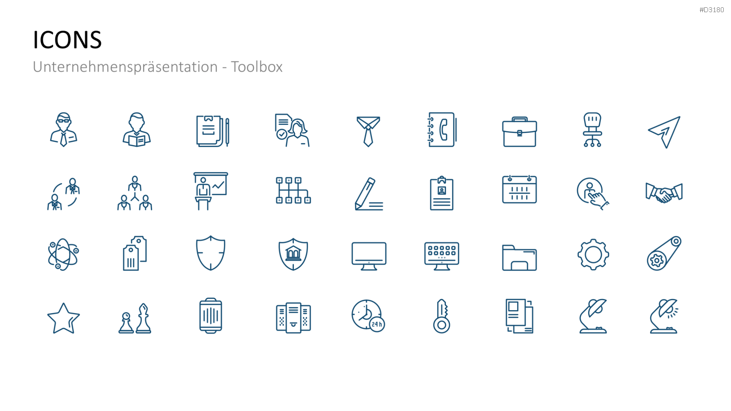Unternehmenspräsentation-Toolbox PowerPoint-Vorlage