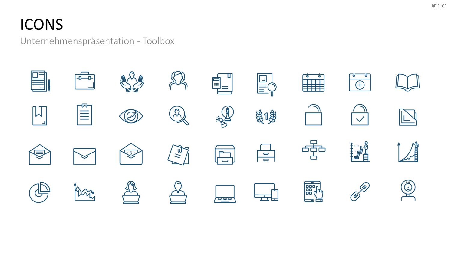Unternehmenspräsentation-Toolbox PowerPoint-Vorlage