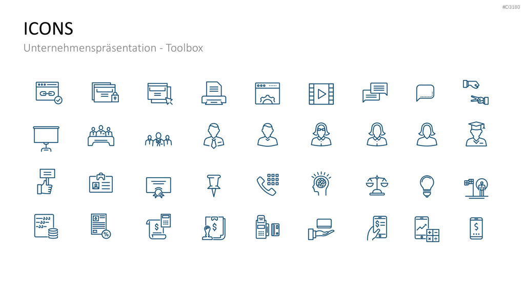 Unternehmenspräsentation-Toolbox PowerPoint-Vorlage