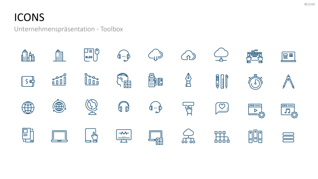 Unternehmenspräsentation-Toolbox PowerPoint-Vorlage