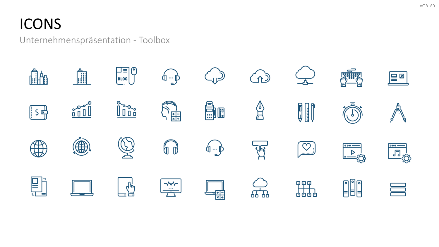 Unternehmenspräsentation-Toolbox PowerPoint-Vorlage