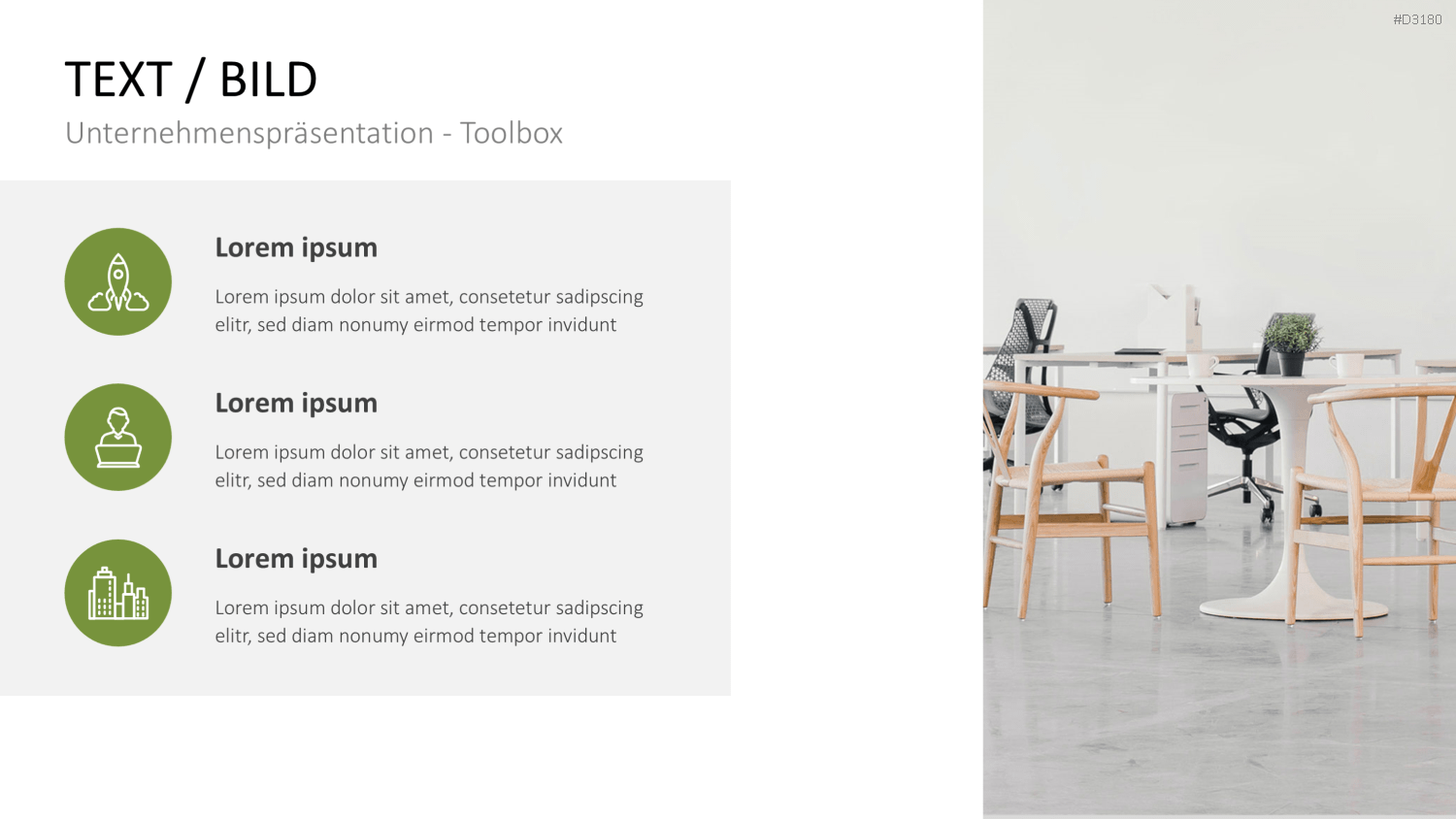 Unternehmenspräsentation-Toolbox PowerPoint-Vorlage