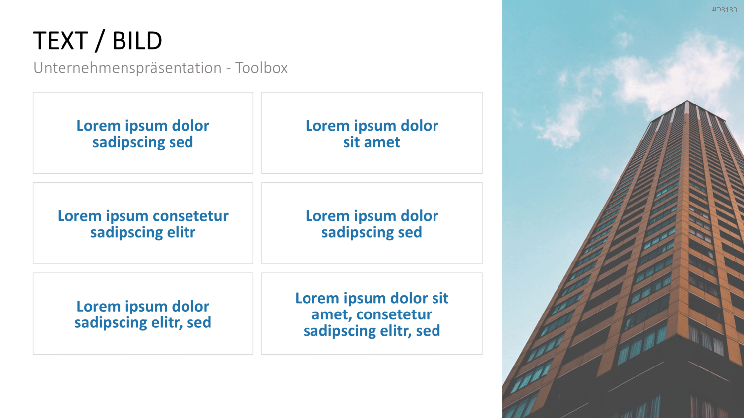 Unternehmenspräsentation-Toolbox PowerPoint-Vorlage