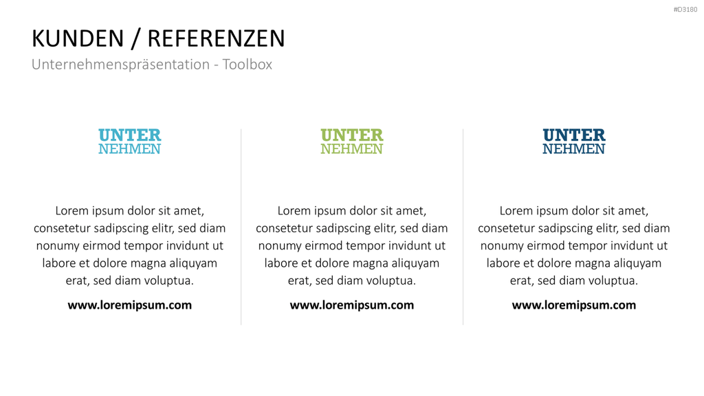 Unternehmenspräsentation-Toolbox PowerPoint-Vorlage