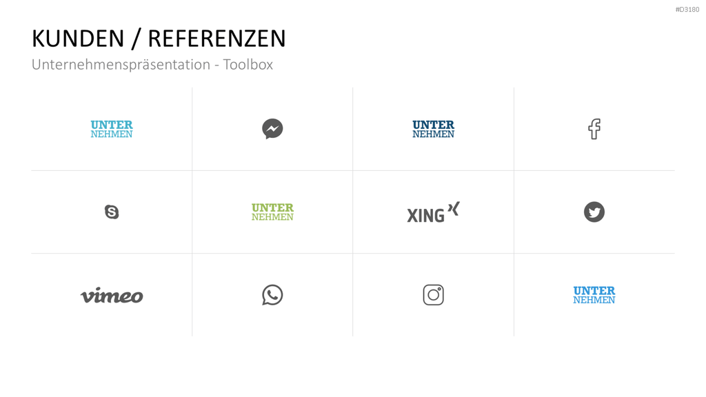 Unternehmenspräsentation-Toolbox PowerPoint-Vorlage