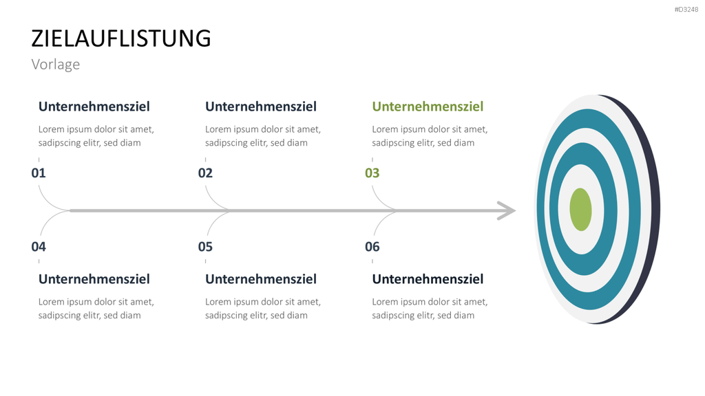 Unternehmensziele PowerPoint-Vorlage
