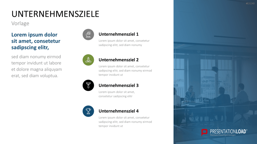 Unternehmensziele PowerPoint-Vorlage