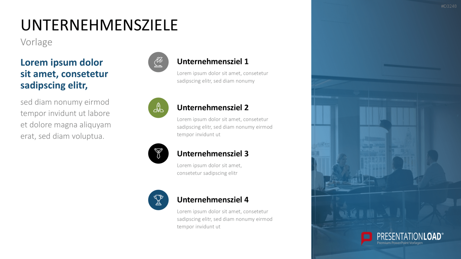 Unternehmensziele PowerPoint-Vorlage