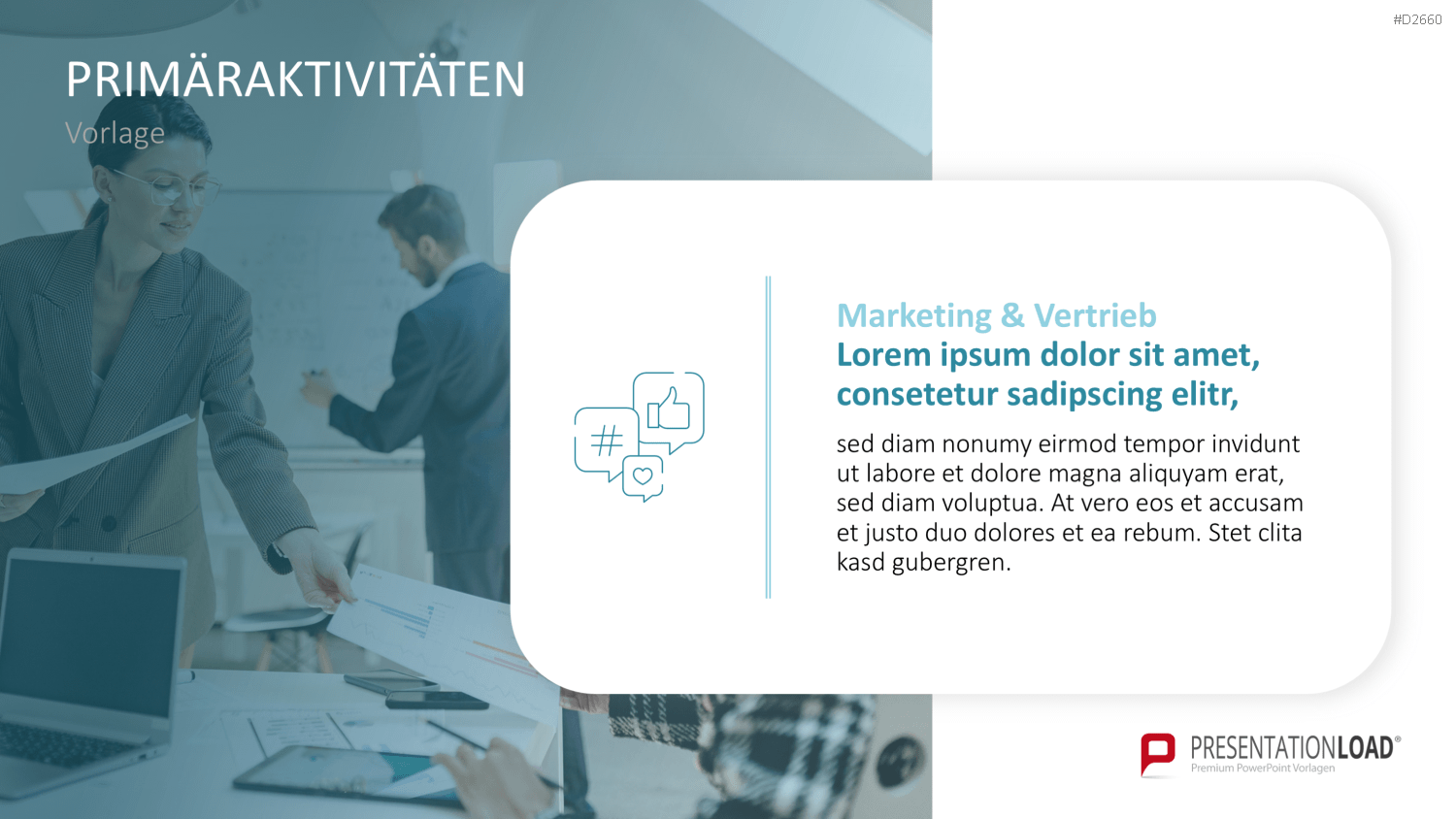 Business-Präsentation mit PowerPoint-Vorlage
