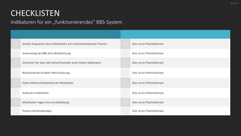 Verhaltensorientierte Arbeitssicherheit PowerPoint-Vorlage