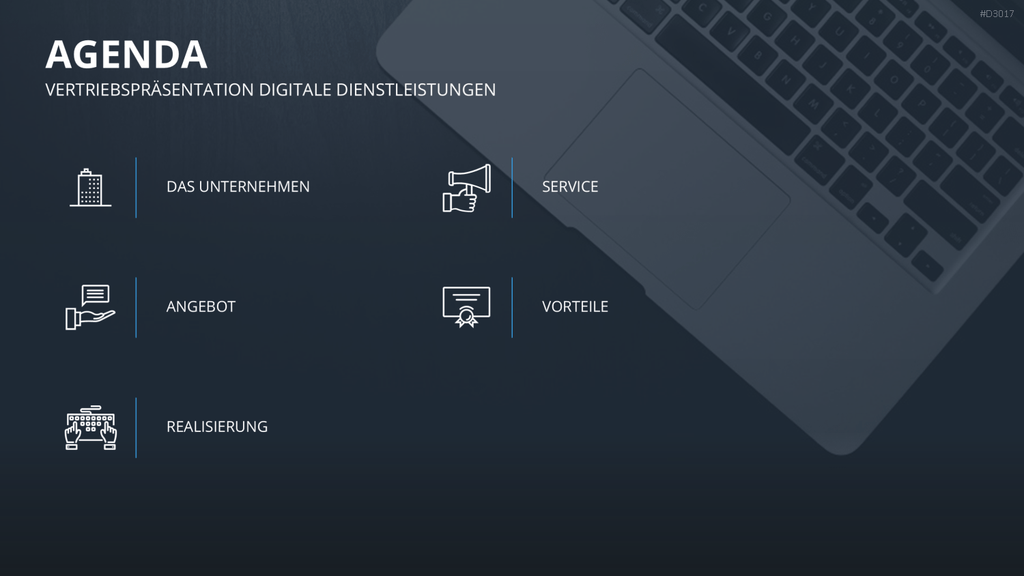 Vertriebspräsentation Digitale Dienstleistung PowerPoint-Vorlage