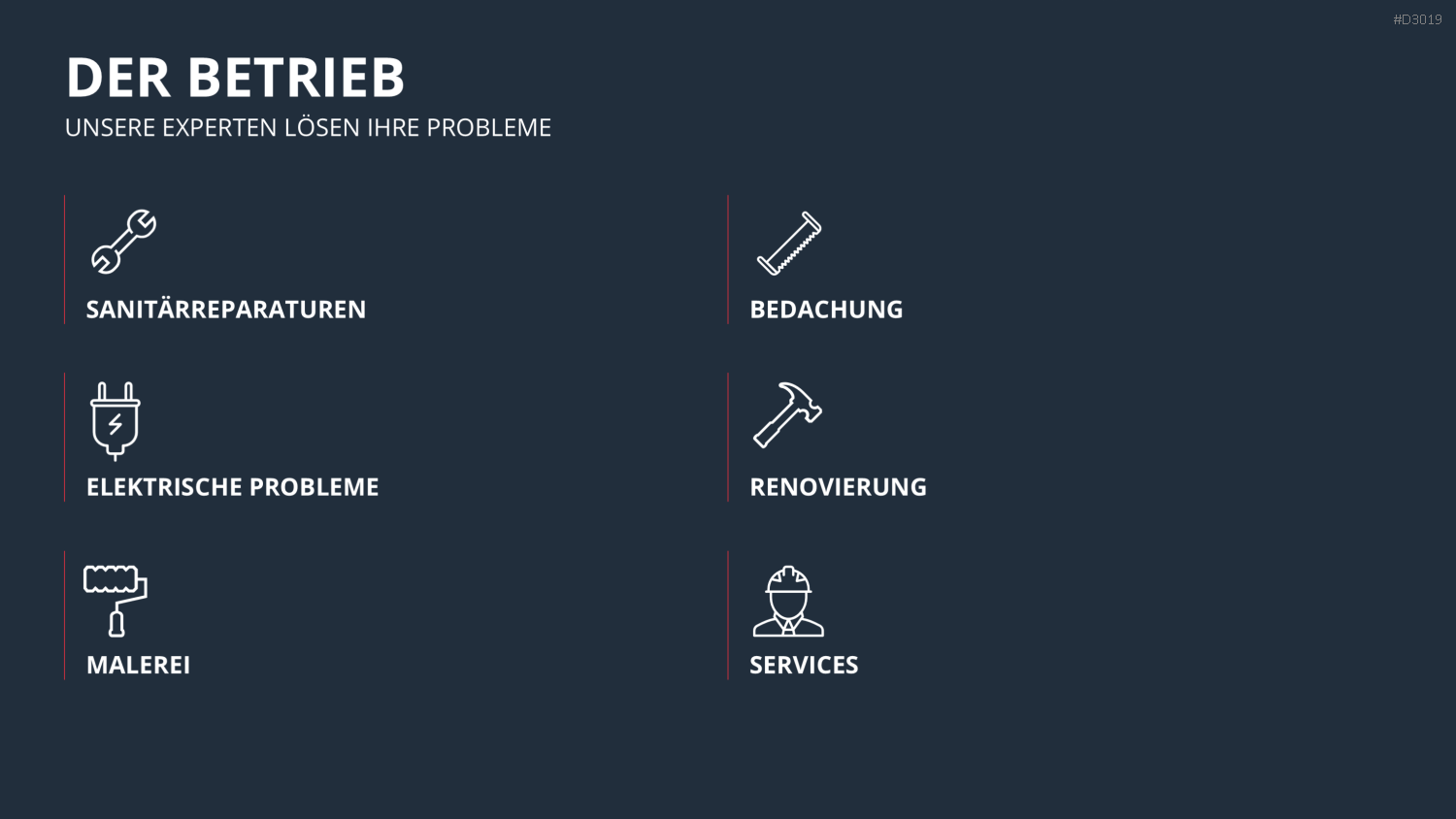Vertriebspräsentation Handwerk PowerPoint-Vorlage