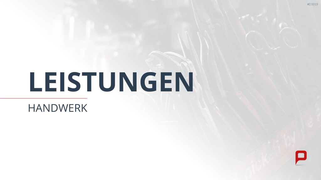 Vertriebspräsentation Handwerk PowerPoint-Vorlage