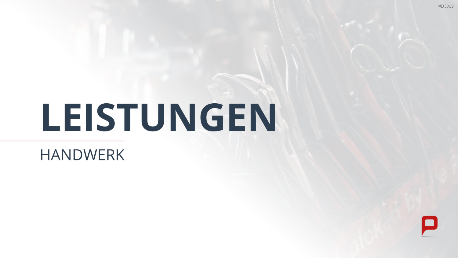 Vertriebspräsentation Handwerk PowerPoint-Vorlage