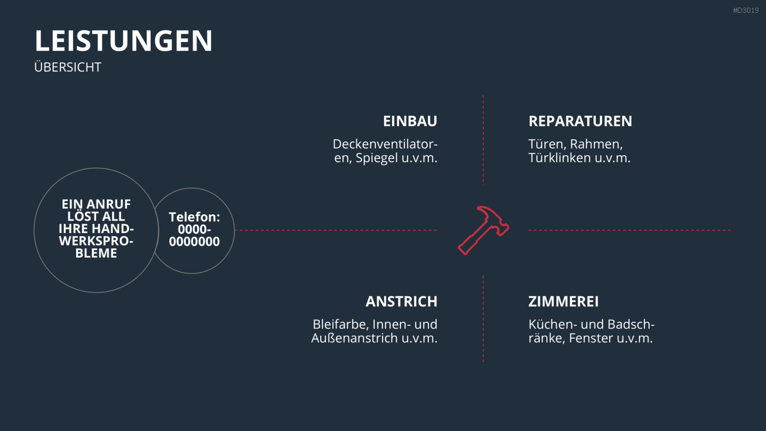 Vertriebspräsentation Handwerk PowerPoint-Vorlage