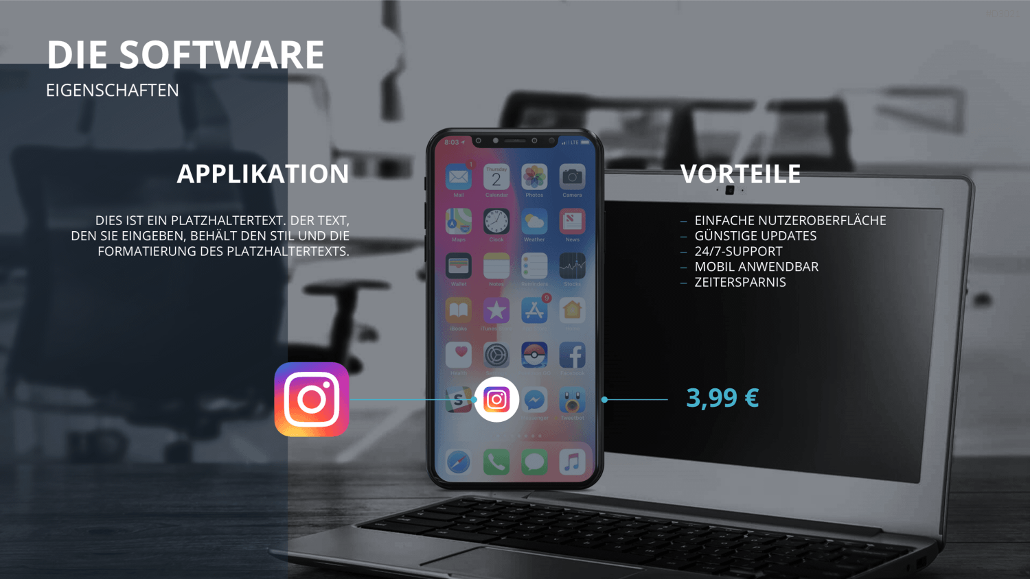 Vertriebspräsentation Software PowerPoint-Vorlage