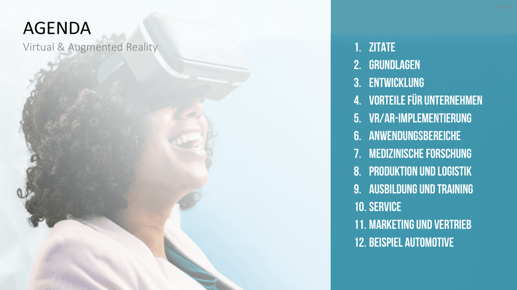 Virtual & Augmented Reality PowerPoint-Vorlage