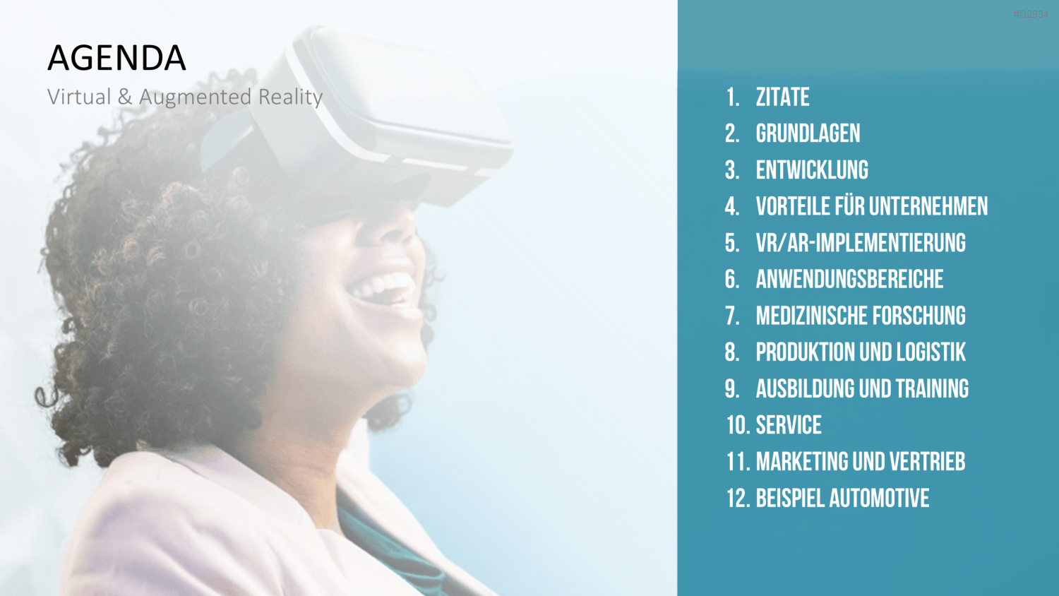 Virtual & Augmented Reality PowerPoint-Vorlage