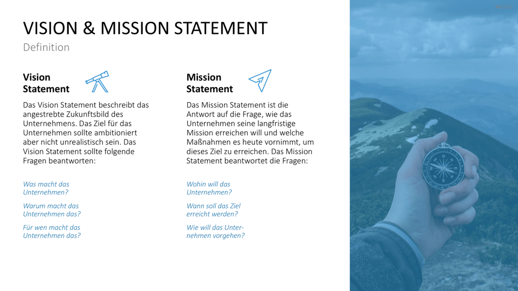 Vision, Mission, Werte-Bundle PowerPoint-Vorlage