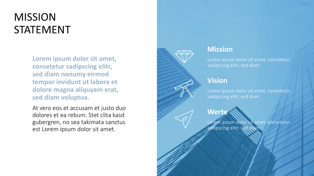 Vision, Mission, Werte-Bundle PowerPoint-Vorlage