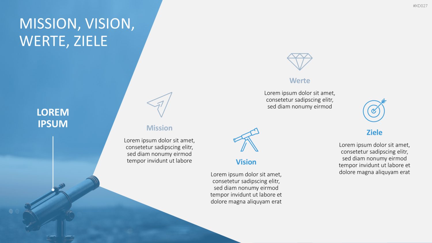 Vision, Mission, Werte-Bundle PowerPoint-Vorlage