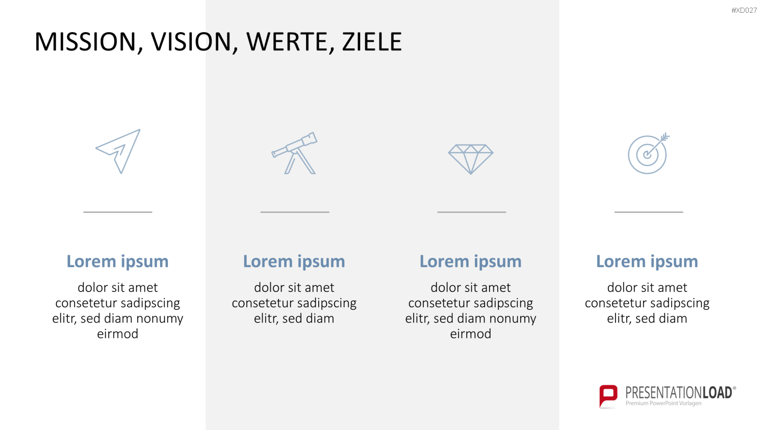 Vision, Mission, Werte-Bundle PowerPoint-Vorlage