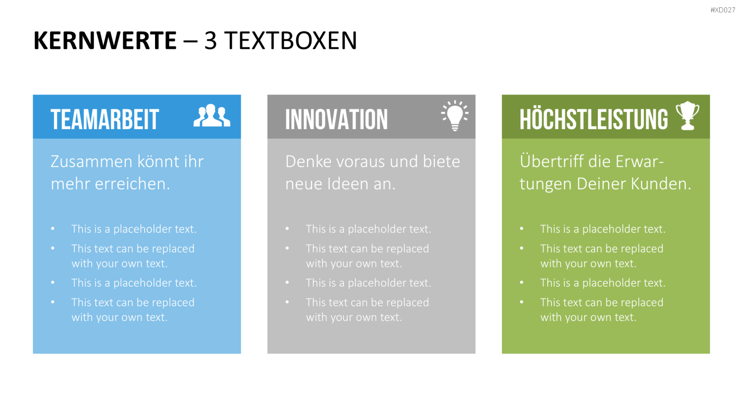 Vision, Mission, Werte-Bundle PowerPoint-Vorlage