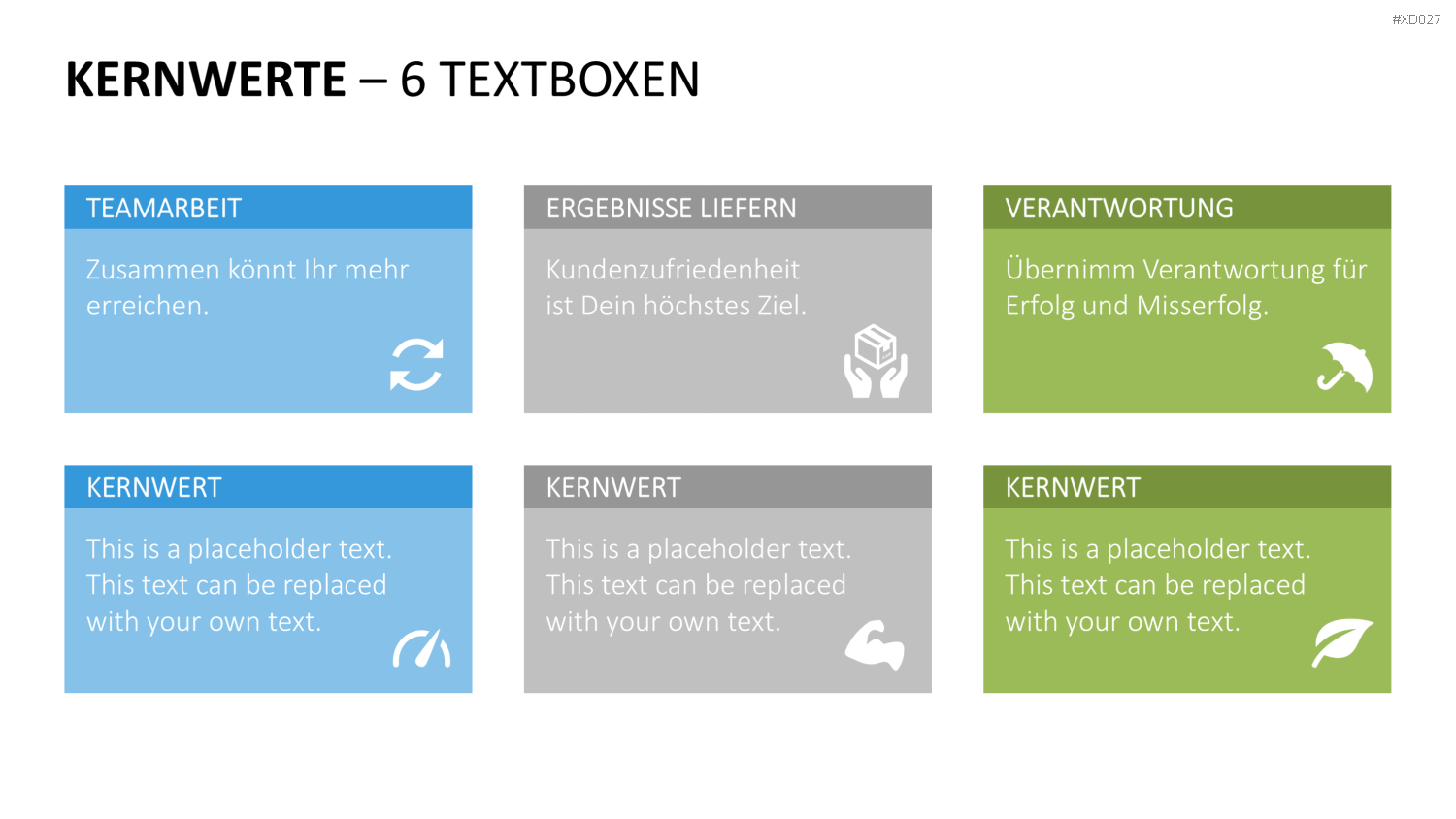 Vision, Mission, Werte-Bundle PowerPoint-Vorlage
