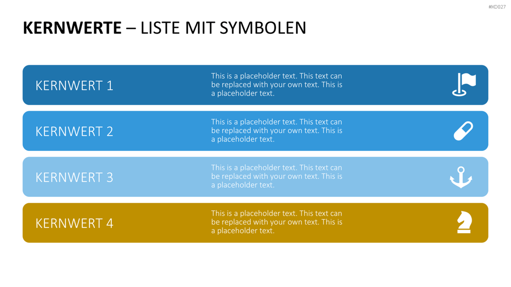 Vision, Mission, Werte-Bundle PowerPoint-Vorlage