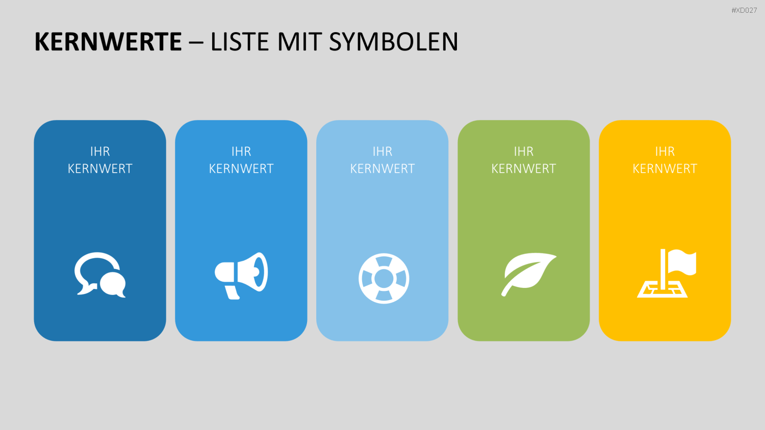 Vision, Mission, Werte-Bundle PowerPoint-Vorlage