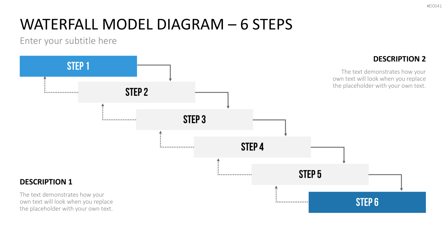 Wasserfall-Diagramme PowerPoint-Vorlage