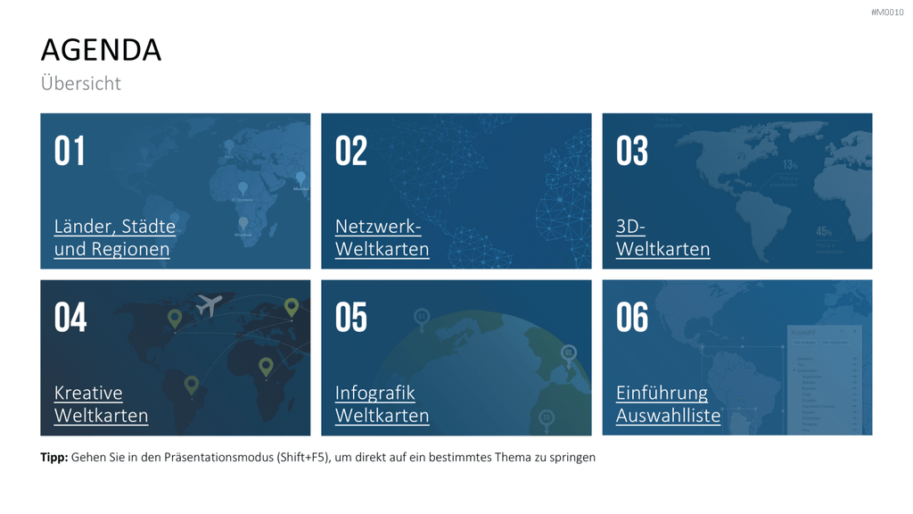 Weltkarte PowerPoint-Vorlage