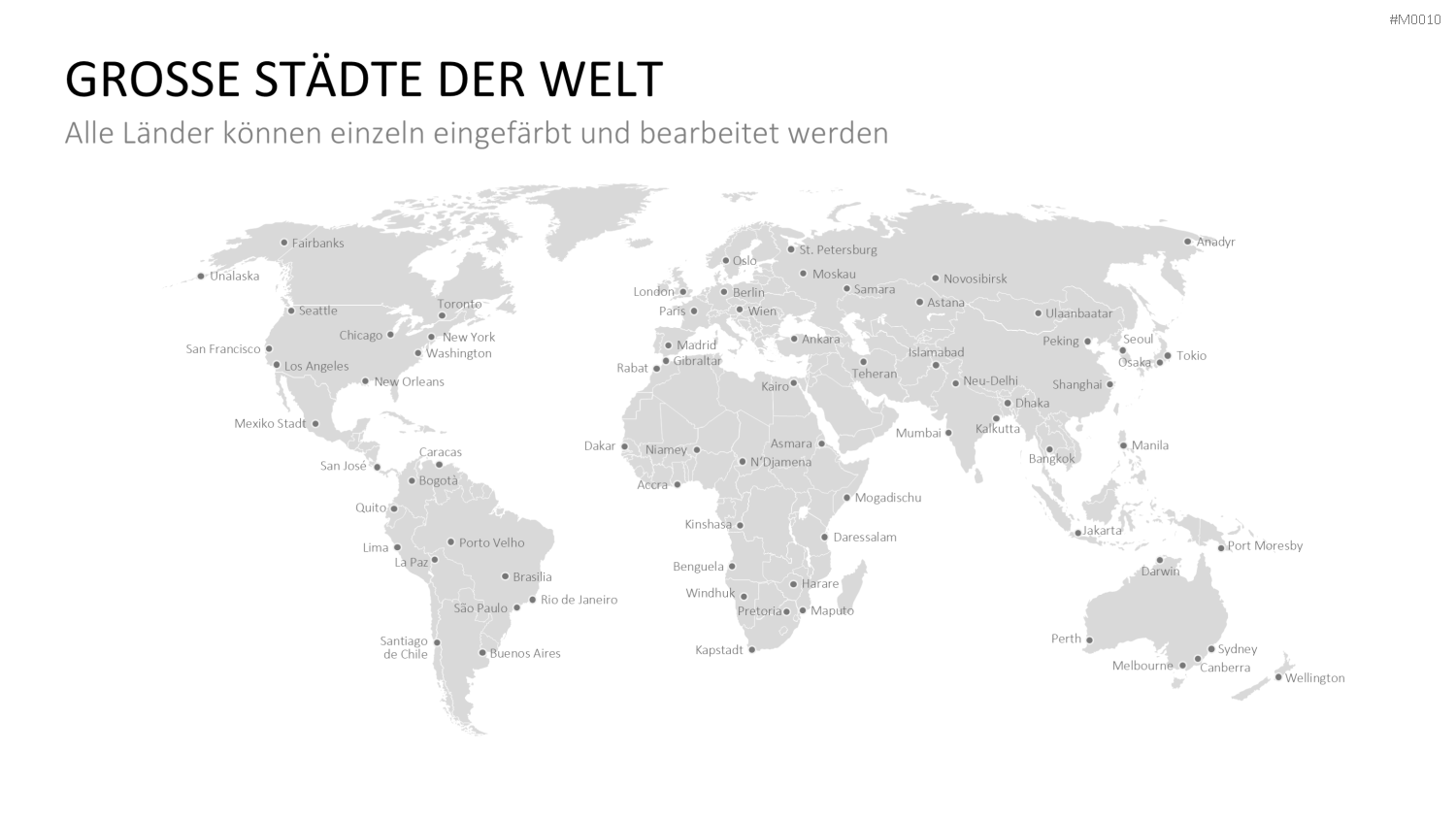 Weltkarte PowerPoint-Vorlage