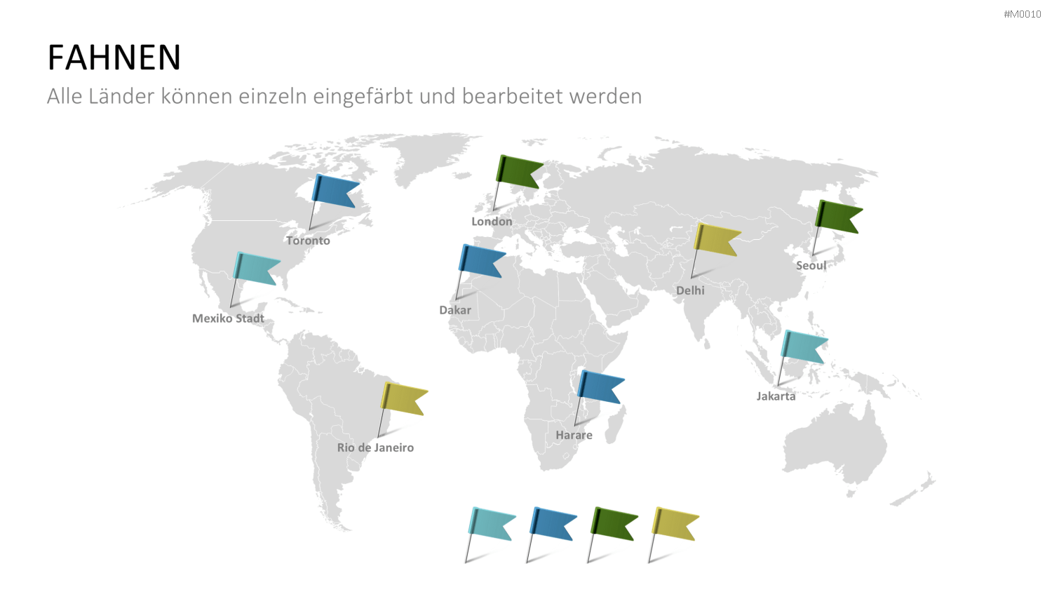 Weltkarte PowerPoint-Vorlage