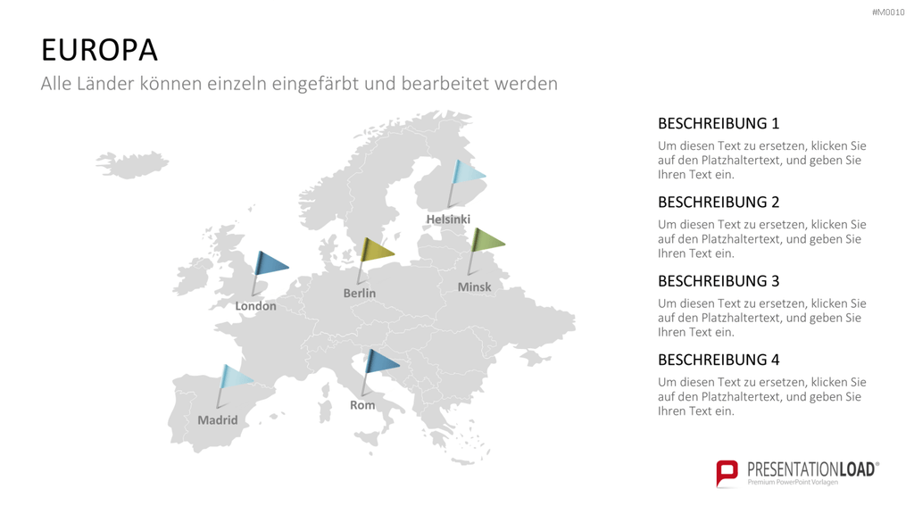 Weltkarte PowerPoint-Vorlage