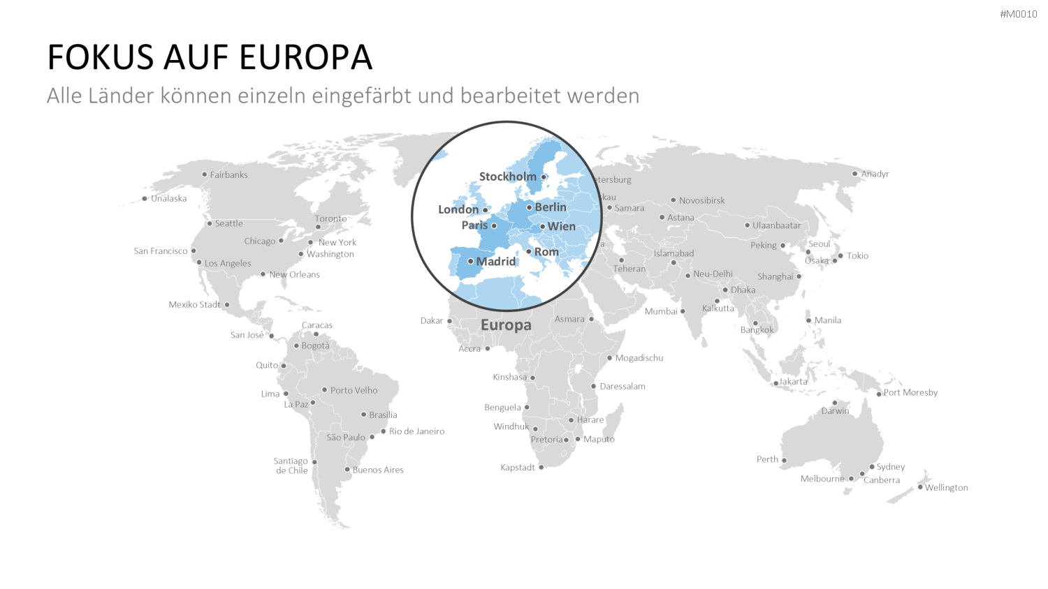 Weltkarte PowerPoint-Vorlage