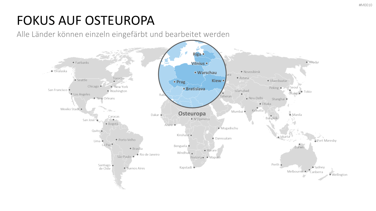 Weltkarte PowerPoint-Vorlage