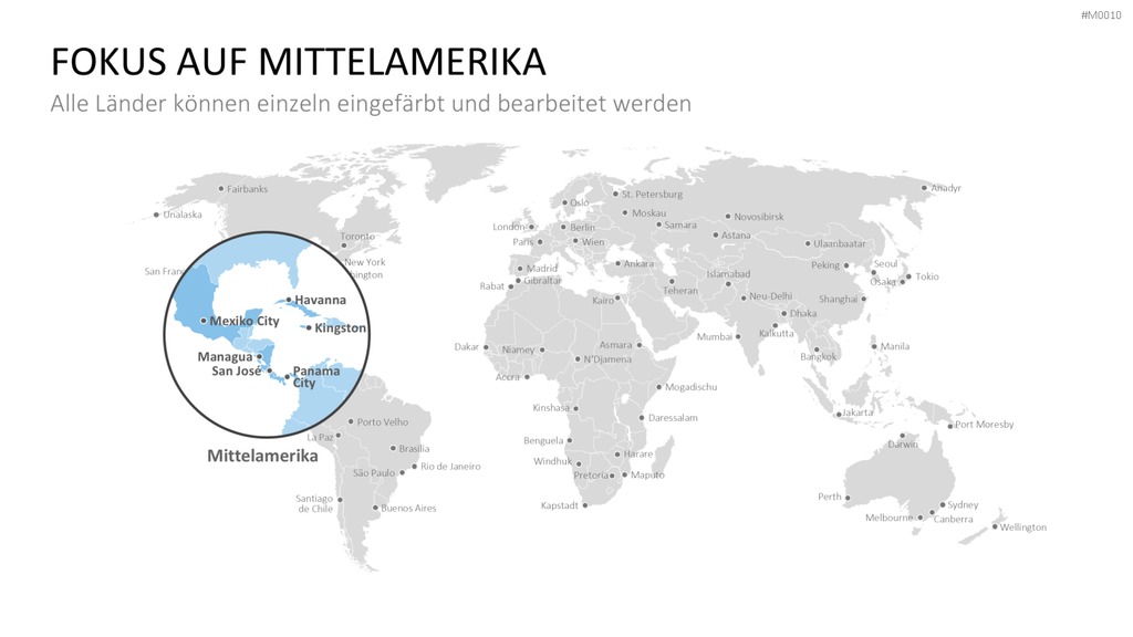 Weltkarte PowerPoint-Vorlage