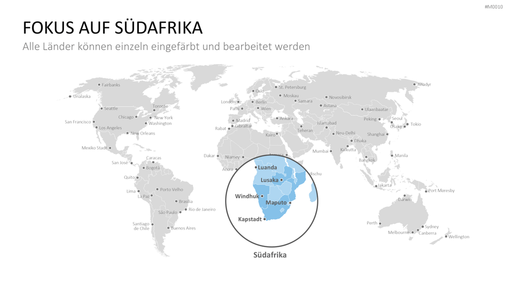 Weltkarte PowerPoint-Vorlage
