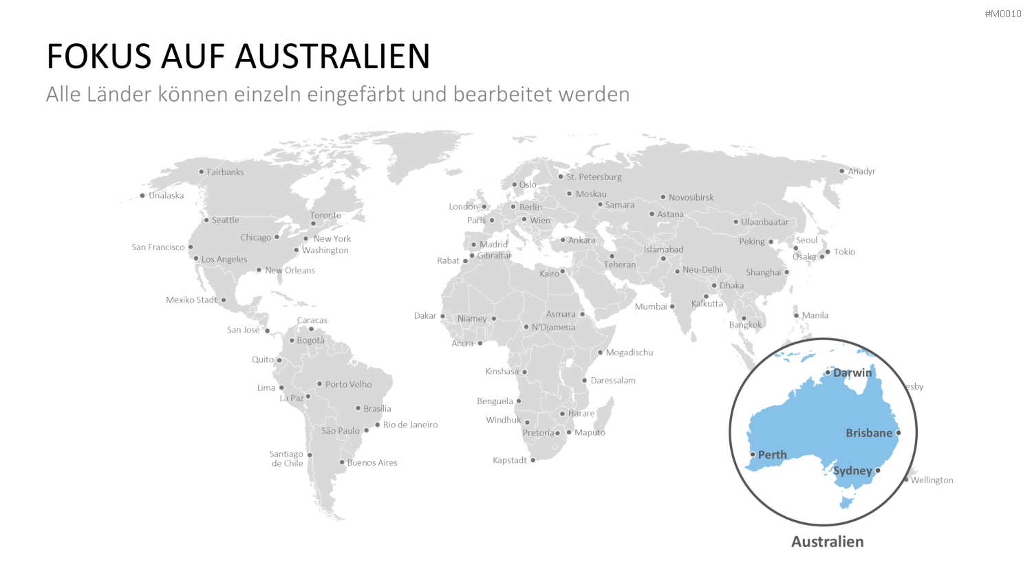 Weltkarte PowerPoint-Vorlage