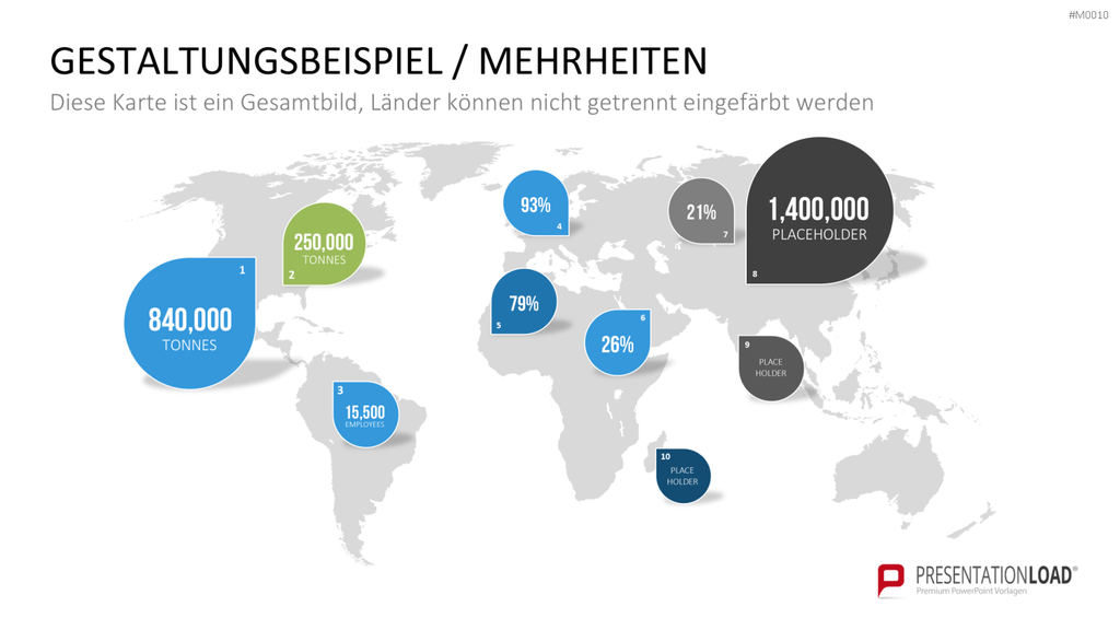 Weltkarte PowerPoint-Vorlage