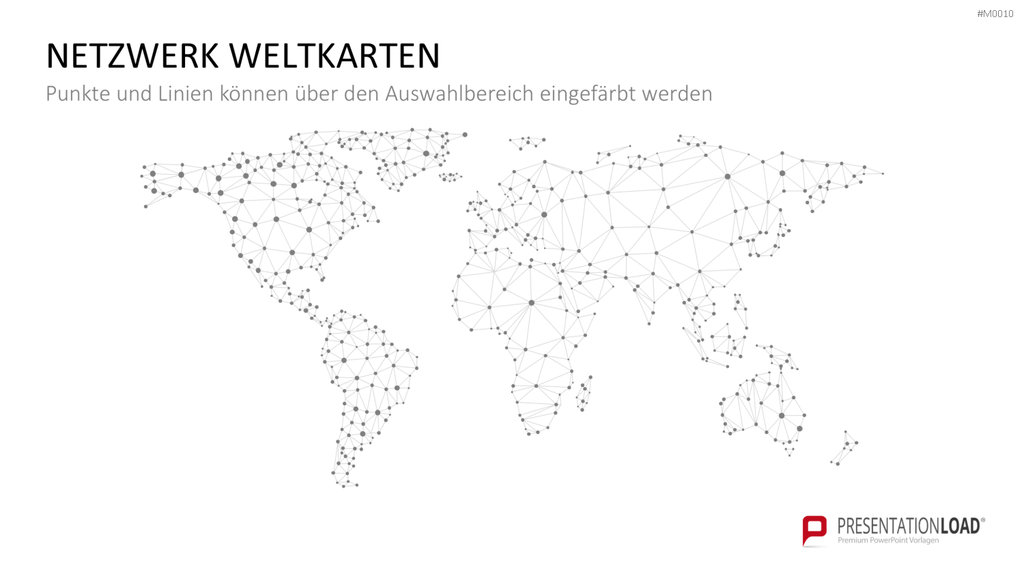 Weltkarte PowerPoint-Vorlage