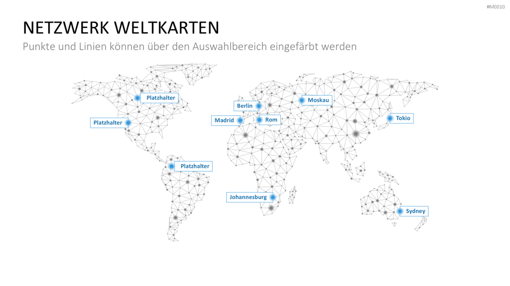 Weltkarte PowerPoint-Vorlage