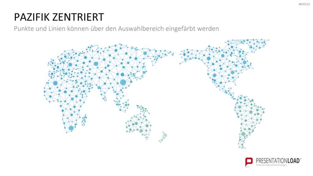 Weltkarte PowerPoint-Vorlage