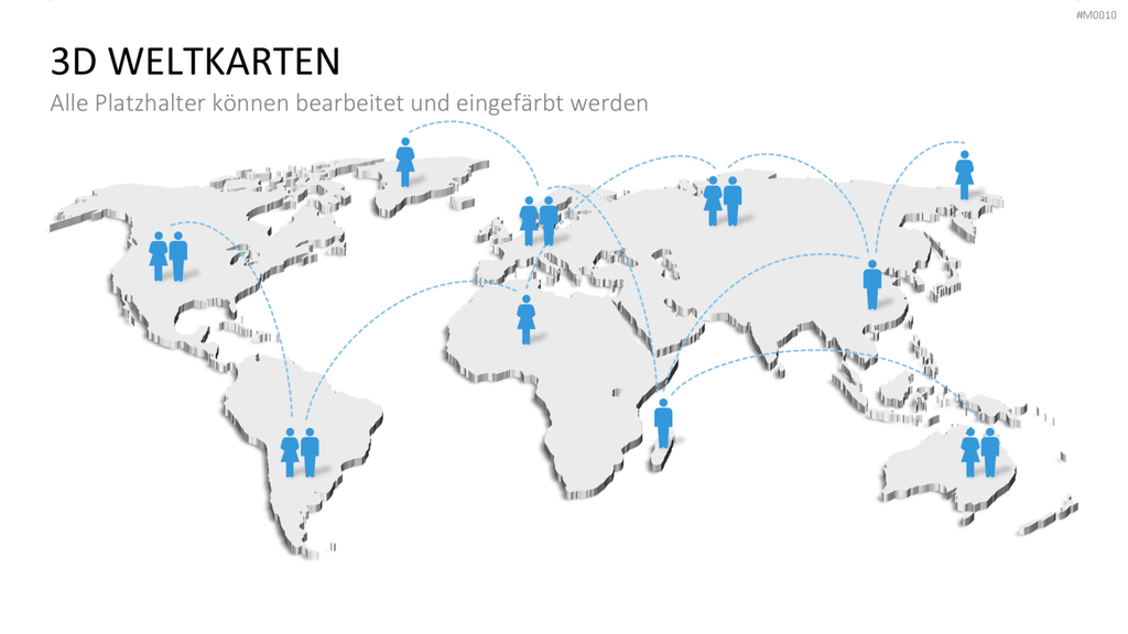 Weltkarte PowerPoint-Vorlage