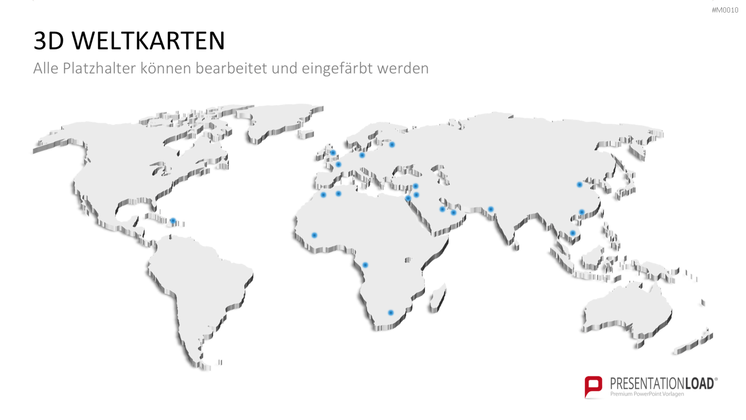 Weltkarte PowerPoint-Vorlage