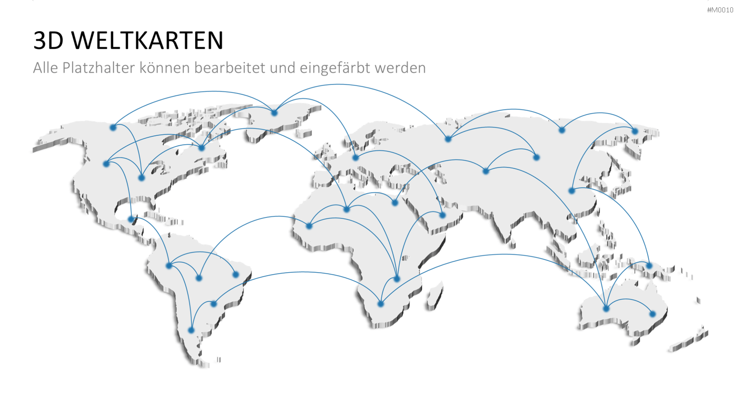 Weltkarte PowerPoint-Vorlage