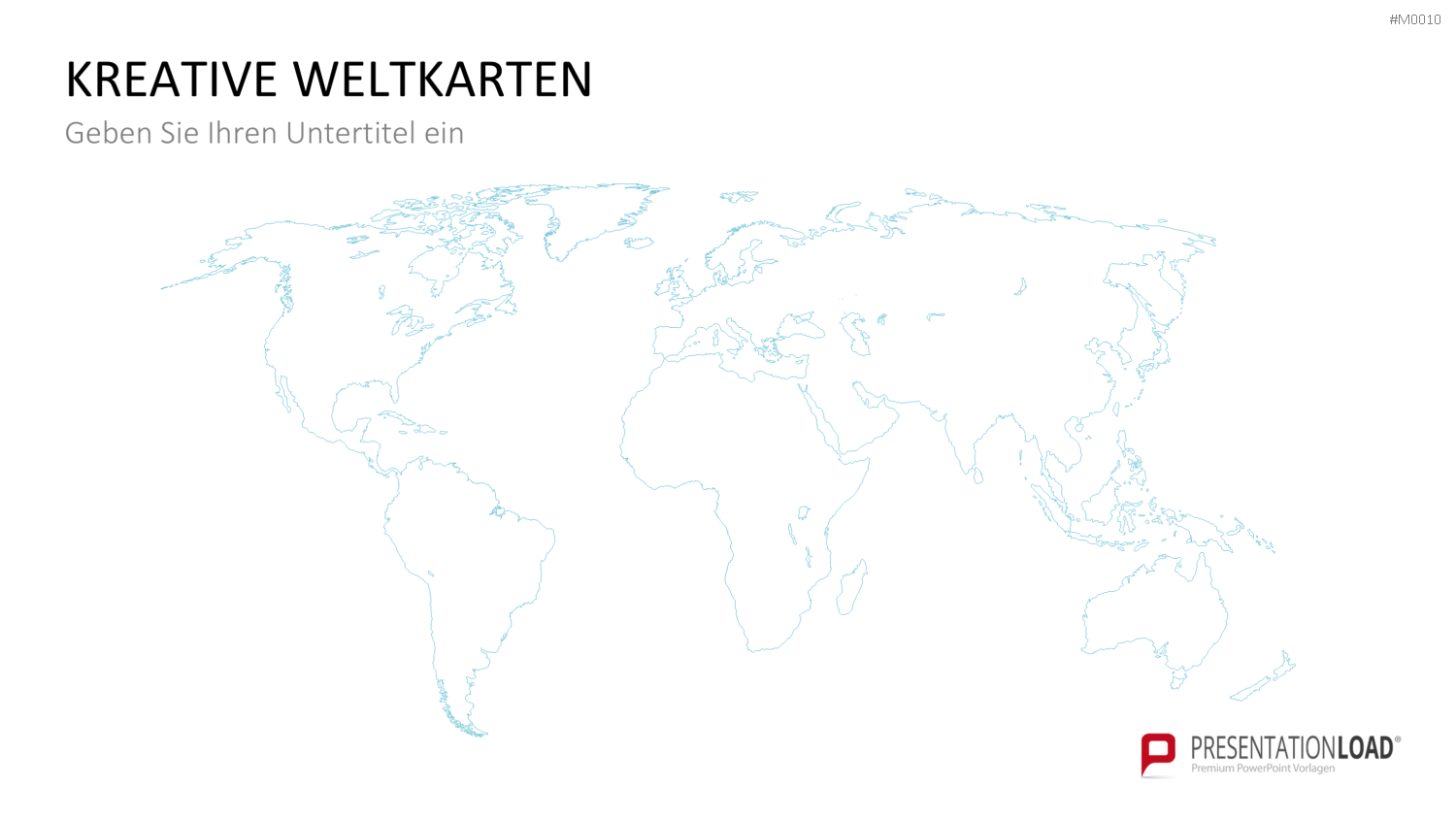 Weltkarte PowerPoint-Vorlage