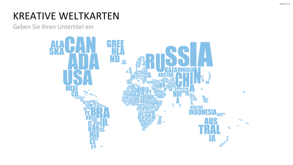 Weltkarte PowerPoint-Vorlage